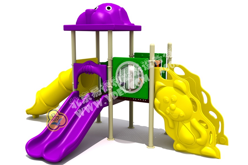 社區(qū)兒童組合滑梯設備八