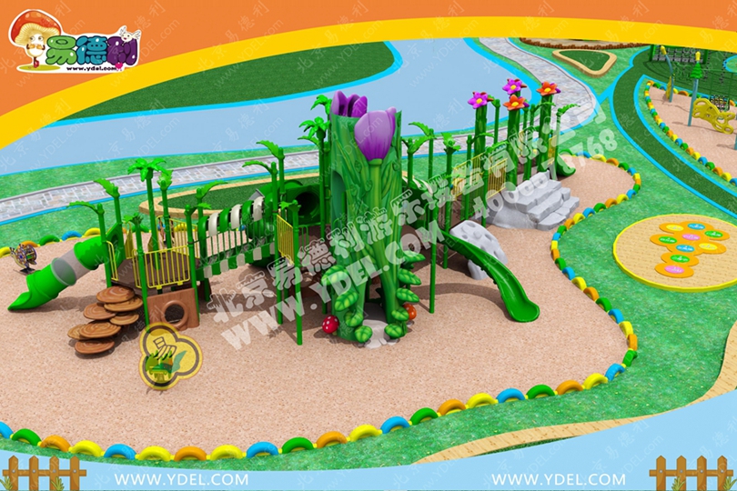 社區(qū)兒童組合滑梯設備五