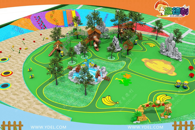 幼兒園戶外繩網設備組合滑梯