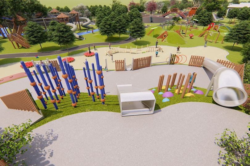 城市公園兒童游樂設備